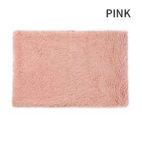 Dog Bed And Extra Matching Cover Sheet Dog Crate Pad Ultra Soft Dog Bed Mat Washable Pet Kennel Bed With Non-Slip Bottom Fluffy Plush Sleeping Mat For (Color: Pink, size: m)