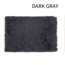 Dog Bed And Extra Matching Cover Sheet Dog Crate Pad Ultra Soft Dog Bed Mat Washable Pet Kennel Bed With Non-Slip Bottom Fluffy Plush Sleeping Mat For (Color: Dark Gray, size: l)